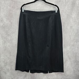 Cato‎ Black Stretch Knee Length Slit Executive Flare Costume Skirt Plus 14/16W